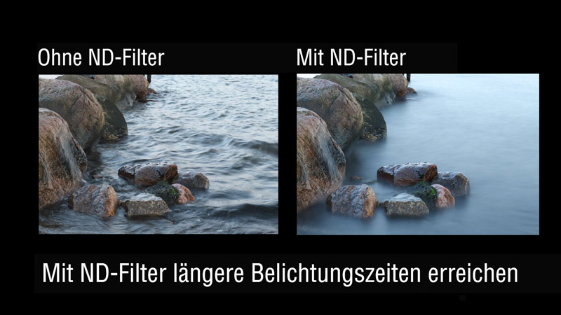 Mit ND Filter und ohne ND Filter - Vergleich