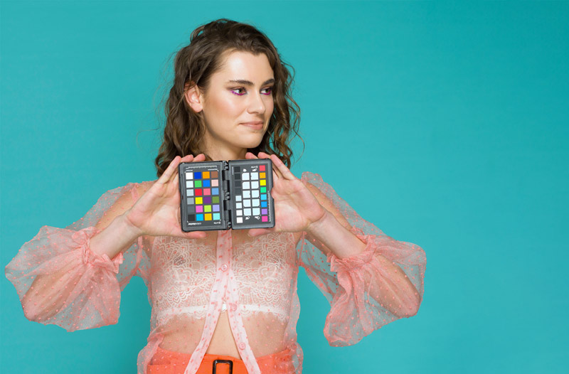 Model mit Farbpalette zu Kalibierung