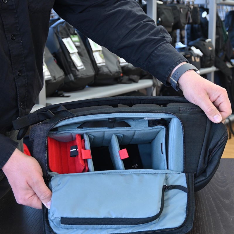 Seitlich zu beladender Fotorucksack