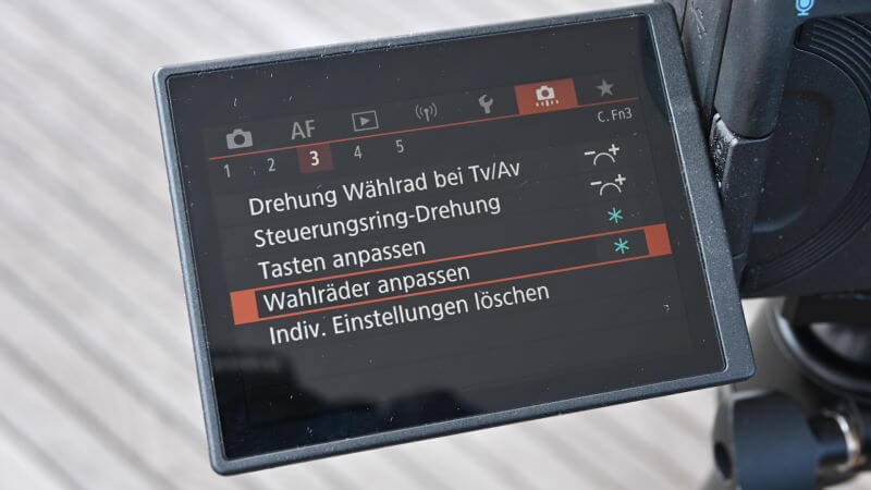 Wählrad einstellen