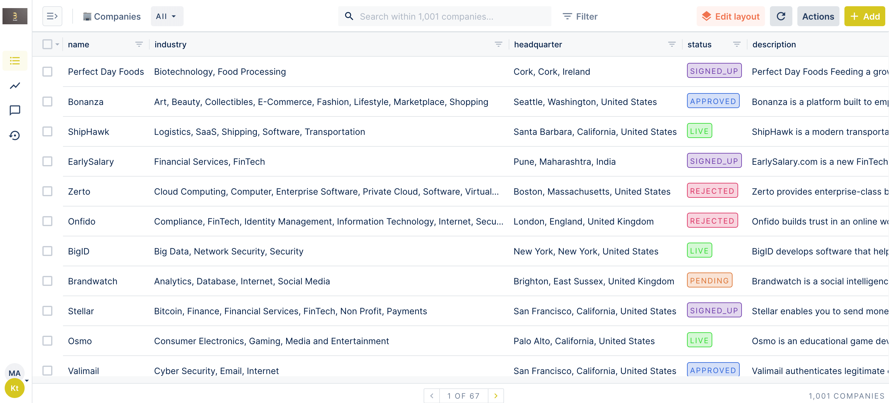 The new Forest Admin UI with the collections list hidden.