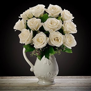 Bloom Magic - Flower Delivery Ireland - What’s more special than receiving the classic gift of one dozen luxurious white roses? Long stemmed Grade A roses are perfectly suitable for birthday flowers, romantic flowers, engagement flowers, or even just because.Available for same day delivery in Dublin, and next day delivery nationwide.