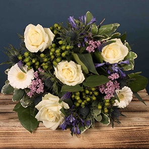 Bloom Magic - Flower Delivery Ireland - A gorgeous hand-tied bouquet featuring pink lillies, pink roses and pink chrysanthemums. This bouquet smells lovely and would be the perfect gift for a new baby or as a romantic gesture. 