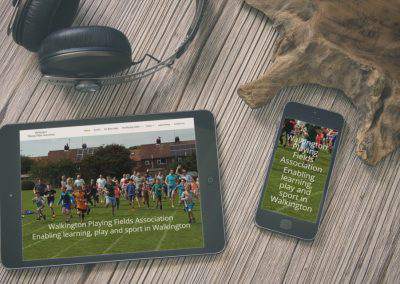Playing Fields Charity Web Design