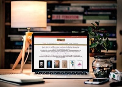 Arty Party website! design