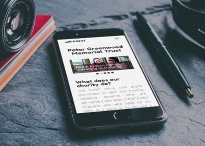 Charity for the deaf website design