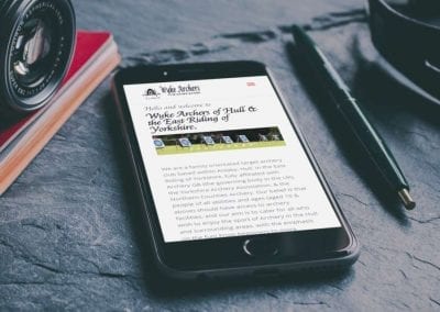 Archery Club website design