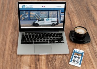 Industrial Cleaning Company Website and Graphic Design