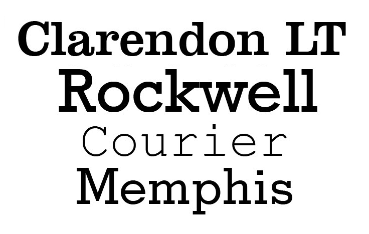 typography slab serif