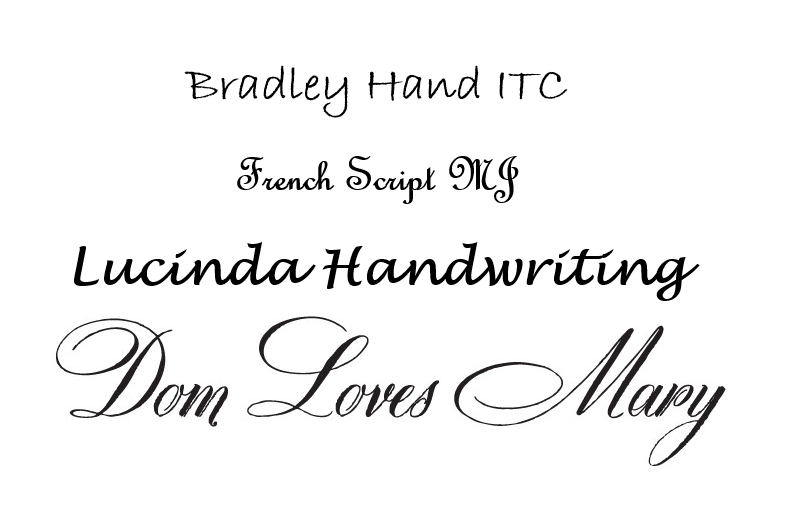 typography cursive script