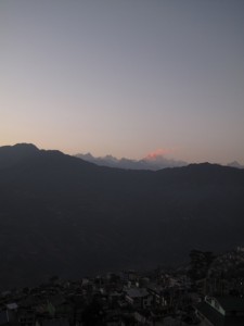 Sunset over Gangtok