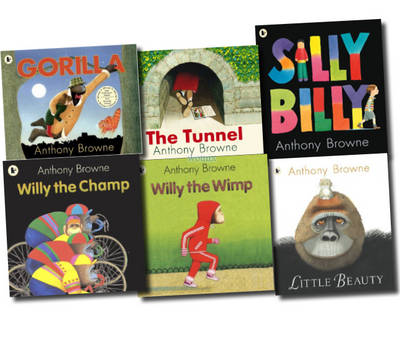 Anthony Browne Collection Set (little Beauty, Willy the Wimp, Willy the Champ, Silly Billy, Gorilla, the Tunnel)