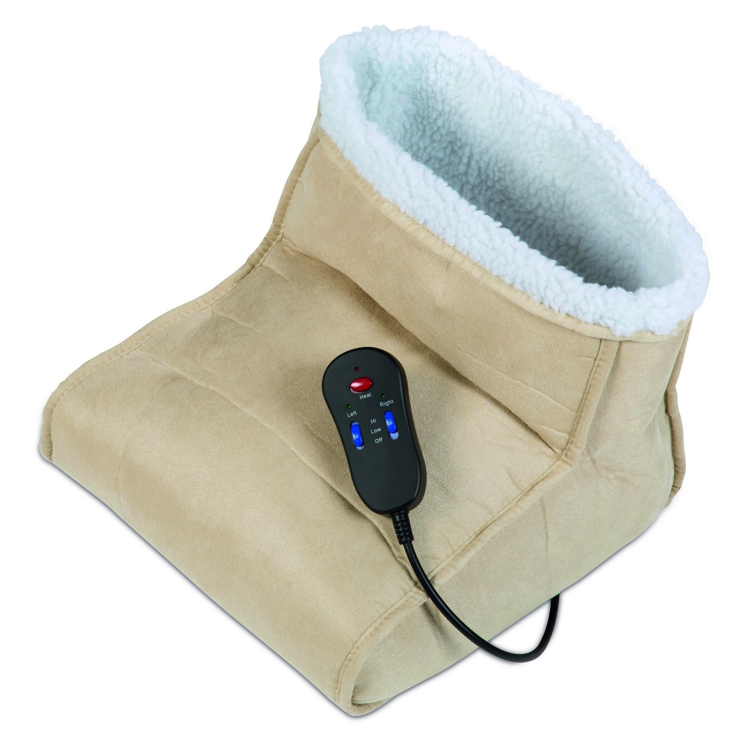 CARMEN C84003 DUAL POWERFUL ELECTRIC HEATED SOOTHING FOOT WARMER AND MASSAGER