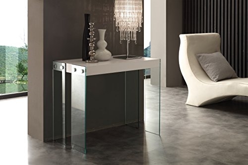 TAVOLO CONSOLLE ALLUNGABILE CRISTALLO LEGNO SOGGIORNO CUCINA SALOTTO ... TAVOLO CONSOLLE ALLUNGABILE CRISTALLO LEGNO SOGGIORNO CUCINA SALOTTO ...