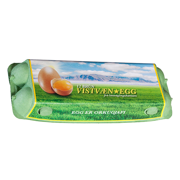 12 Vistvæn stór brún egg