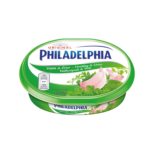 Philadelphia light hvítlaukur 200 g