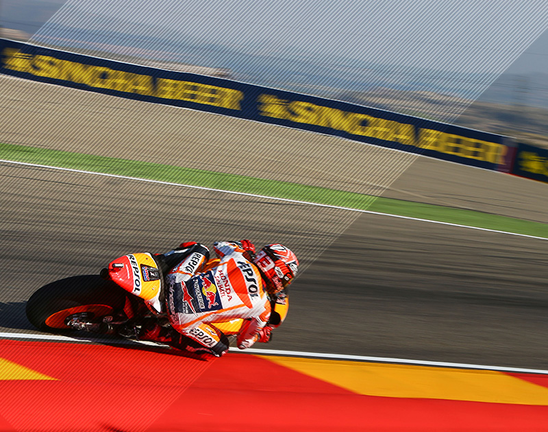 Marc Márquez en el circuito de Motorland Aragón