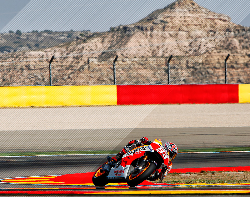 Marc Márquez en el circuito de Motorland Aragón