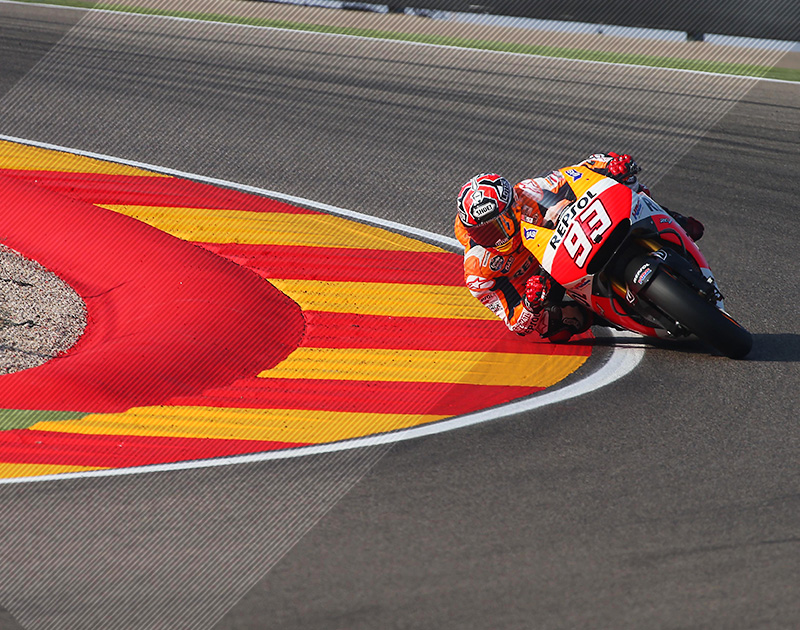 Marc Márquez en el circuito de Motorland Aragón