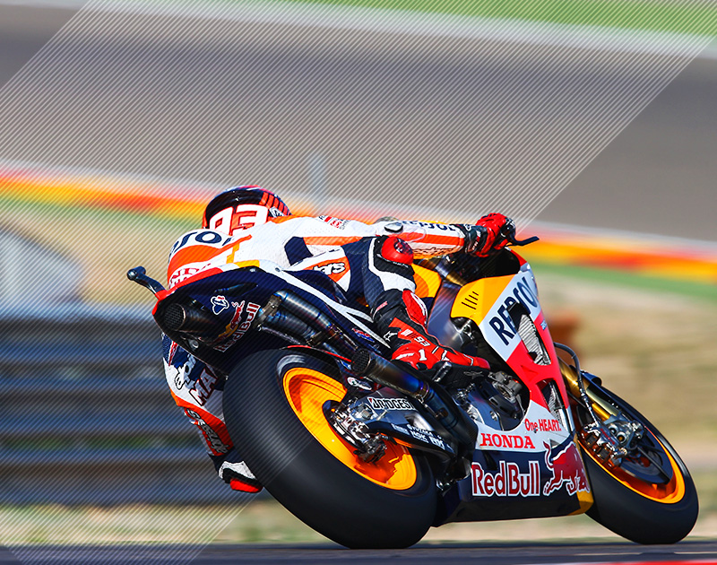 Marc Márquez en el circuito de Motorland Aragón