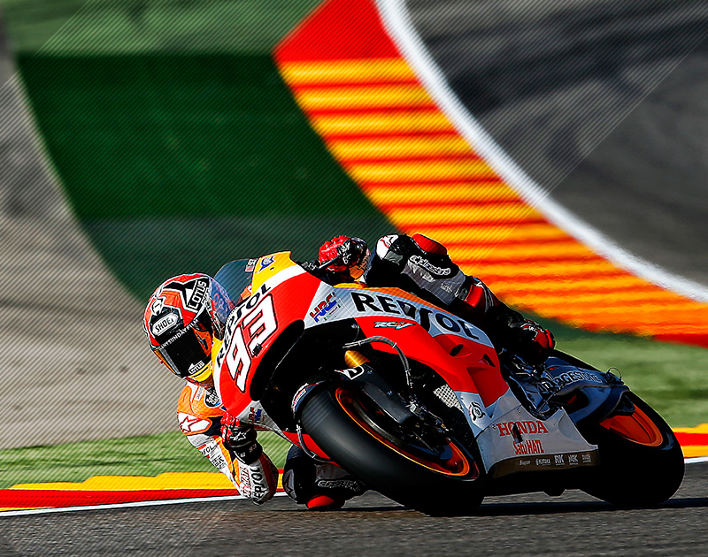 Marc Márquez en el circuito de Motorland Aragón
