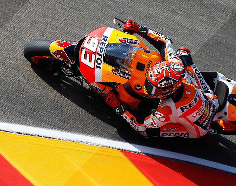 Marc Márquez en el circuito de Motorland Aragón