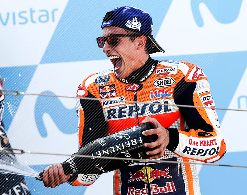Marc Márquez en el circuito de Motorland Aragón