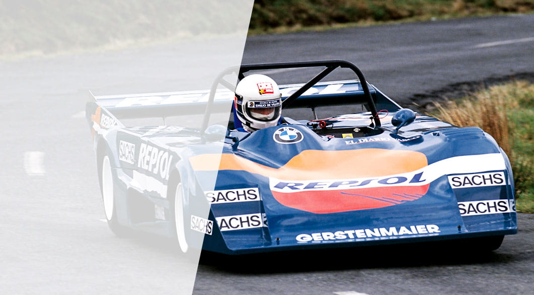 Andrés Vilariño en carrera con la Lola T298 BMW 2.5 en Andrés Vilariño montando la Lola T298 BMW 2.5