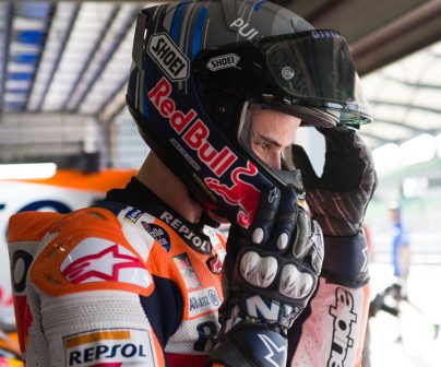 Álex Márquez en atuendo Repsol Honda en test de pretemporada