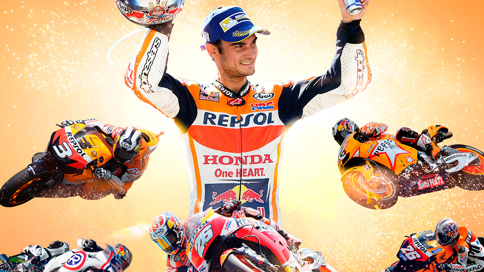 Wallpaper de Dani Pedrosa y sus motos Fondo de pantalla Dani Pedrosa y motos de leyenda