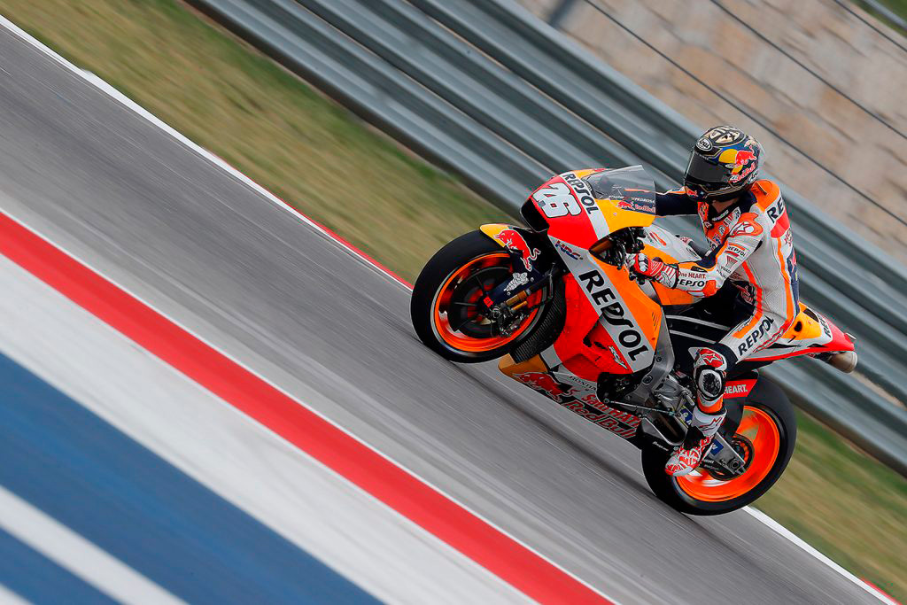 Dani Pedrosa rodando a toda velocidad