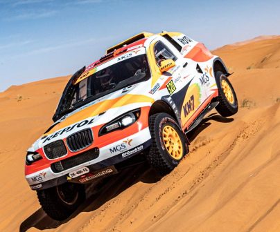 Isidre Esteve en el sodicar BV6 en el Rally de Marruecos