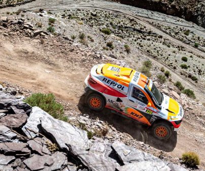 isidre esteve compitiendo en el Rally de Marruecos