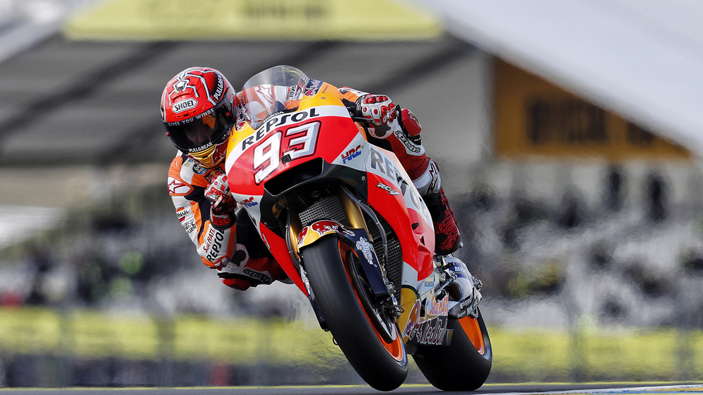 Marc Márquez es segundo en una jornada condicionada por la lluvia