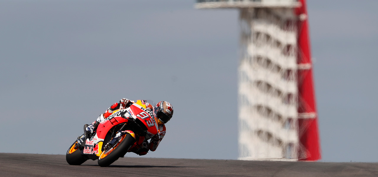 Marc Márquez pilotando en COTA