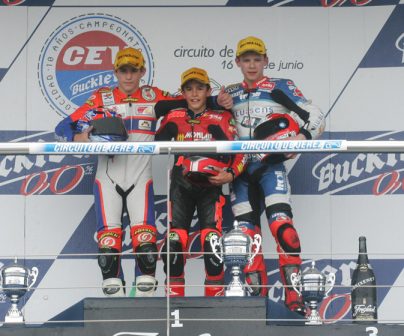 Marc Márquez en el FIM CEV en el podio
