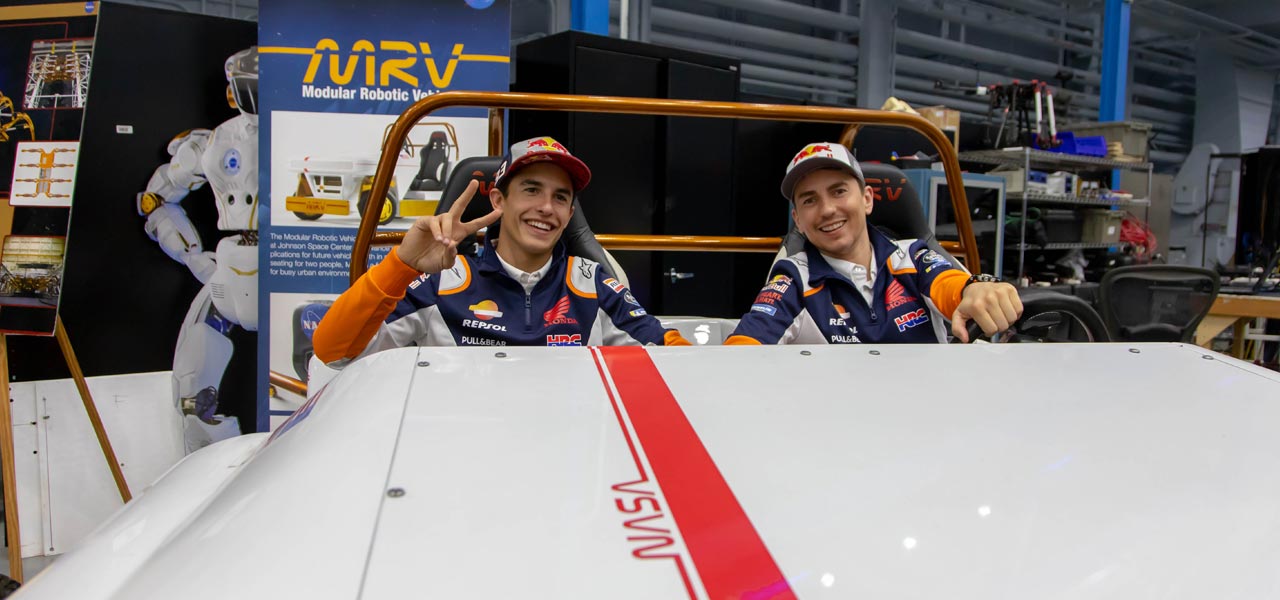 Marc Marquez and Jorge Lorenzo, astronauts for a day