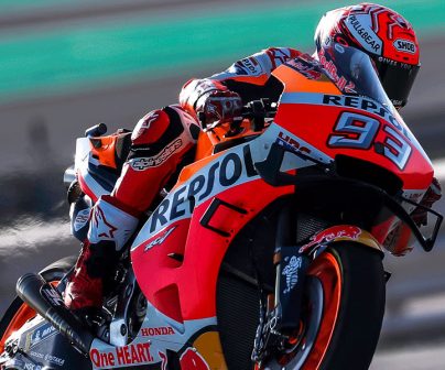Marc Márquez corriendo en Losail