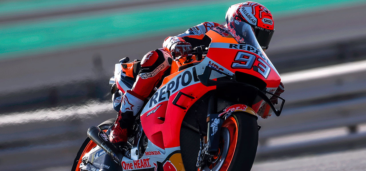 Marc Márquez bate el récord del circuito la primera jornada en Losail