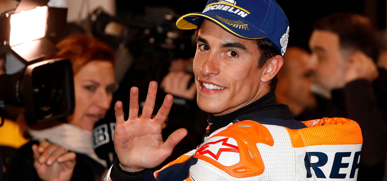 Primera fila de Marc Márquez en el arranque del Mundial 2019