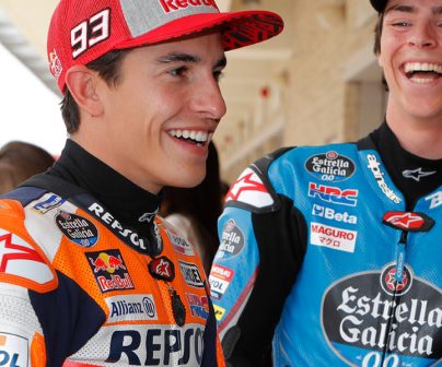 Marc Márquez con Alonso López