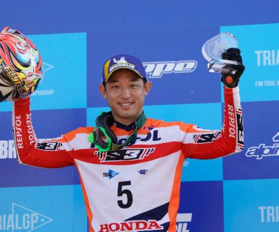 Fujinami en el podio en Motegi 2018