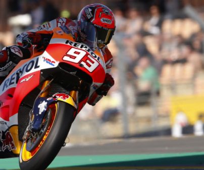 Marc Márquez pilotando en Argentina