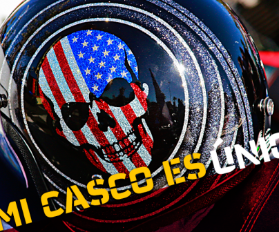 Casco de calavera con bandera de los estados unidos