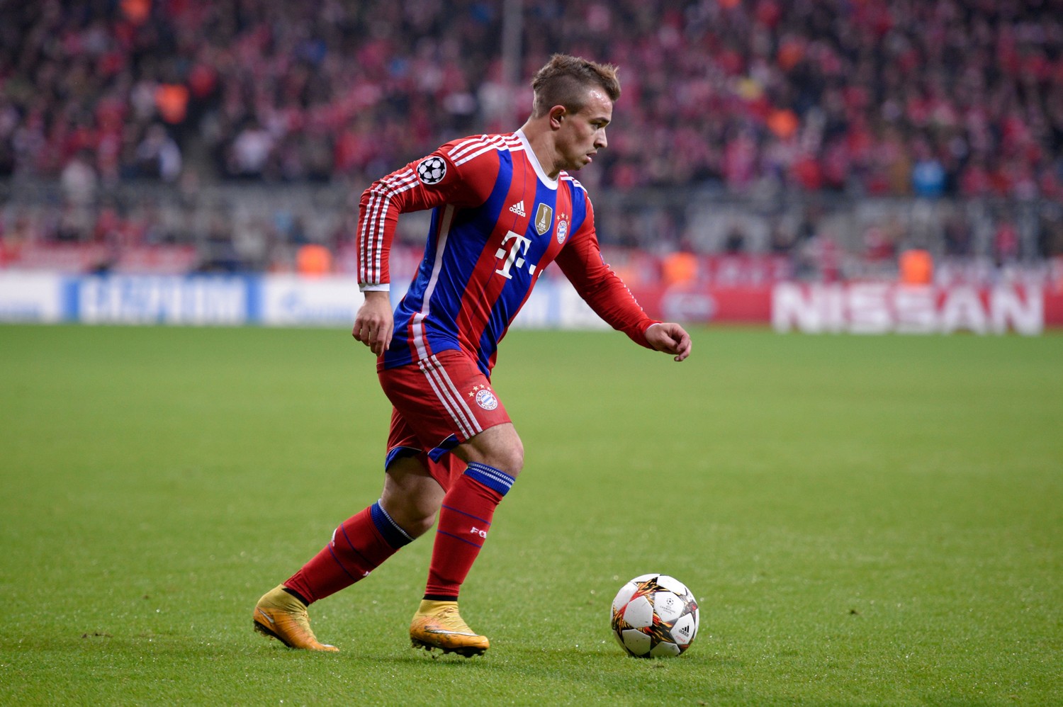 Shaqiri con la maglia del Bayern Monaco. Presto potrebbe ricalcare i campi della Bundes