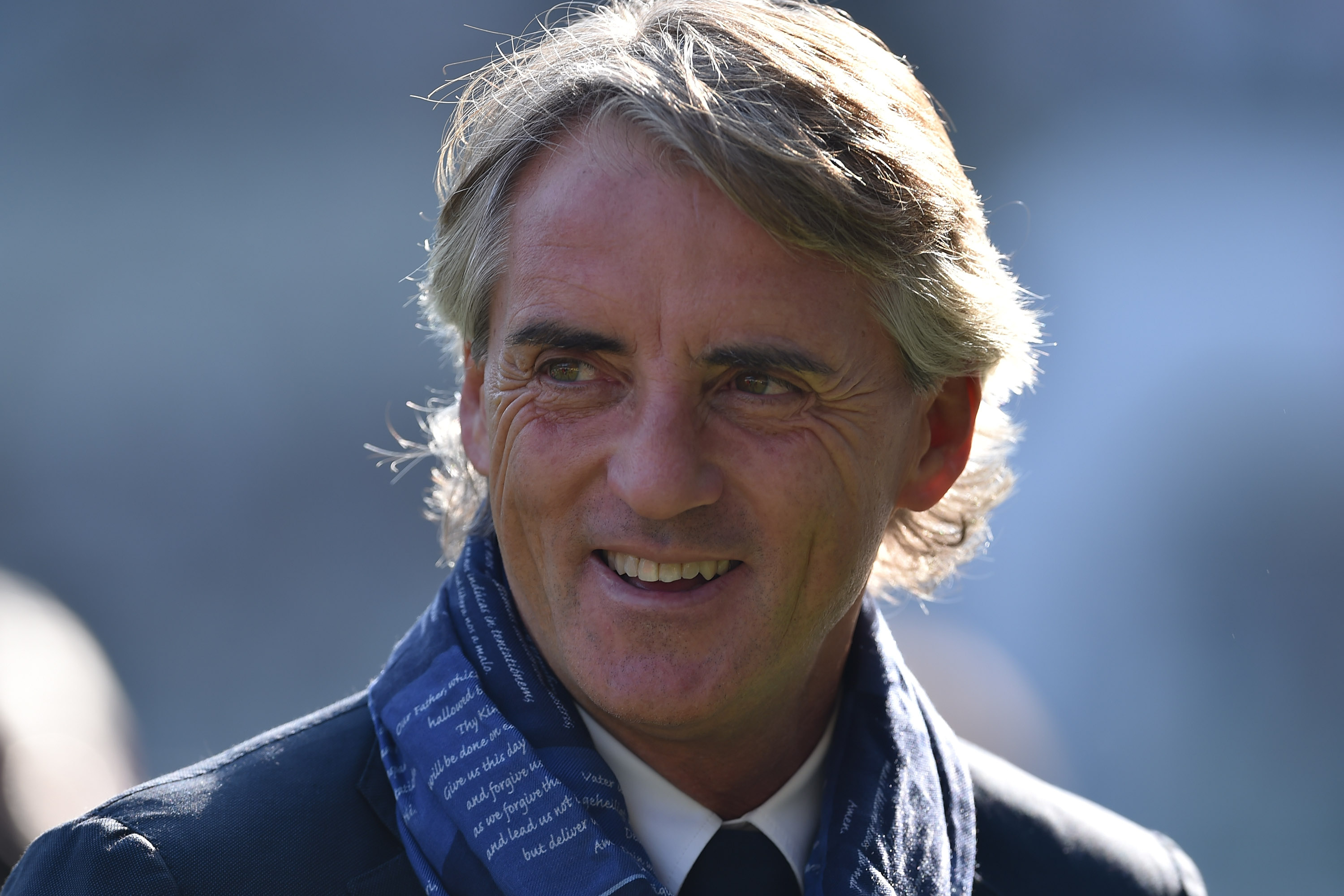 TURIN, ITALY - NOVEMBER 08: FC Internazionale Milano head coach Roberto Mancini looks on during the Serie A match between Torino FC and FC Internazionale Milano at Stadio Olimpico di Torino on November 8, 2015 in Turin, Italy. (Photo by Valerio Pennicino/Getty Images)