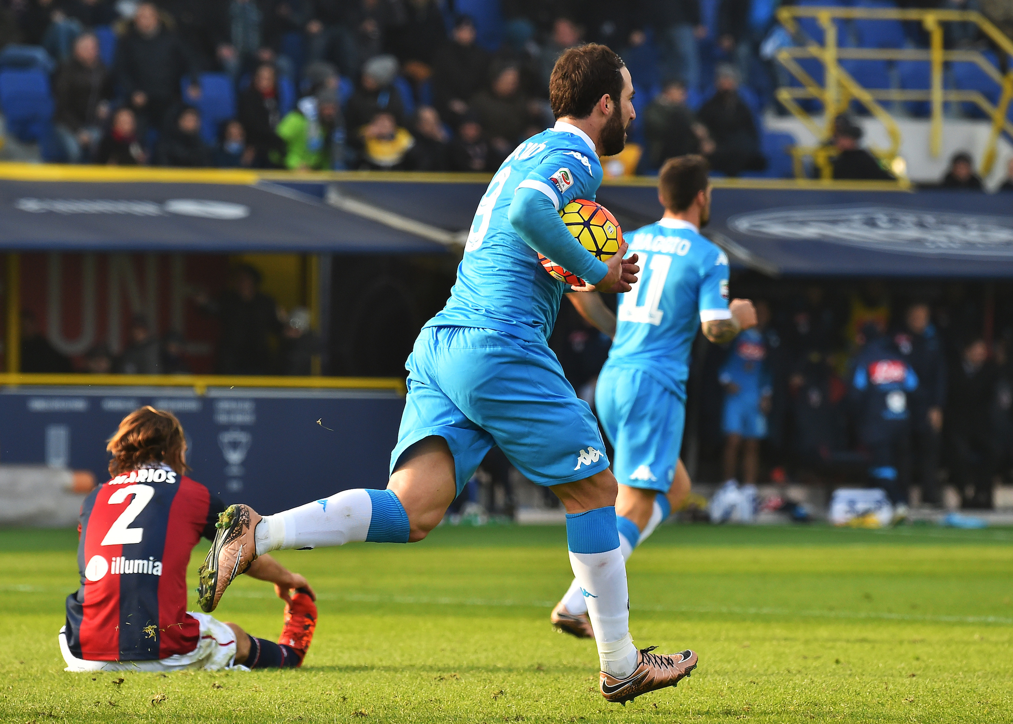 Gonzalo Higuain, 14 gol quest'anno con la maglia del Napoli