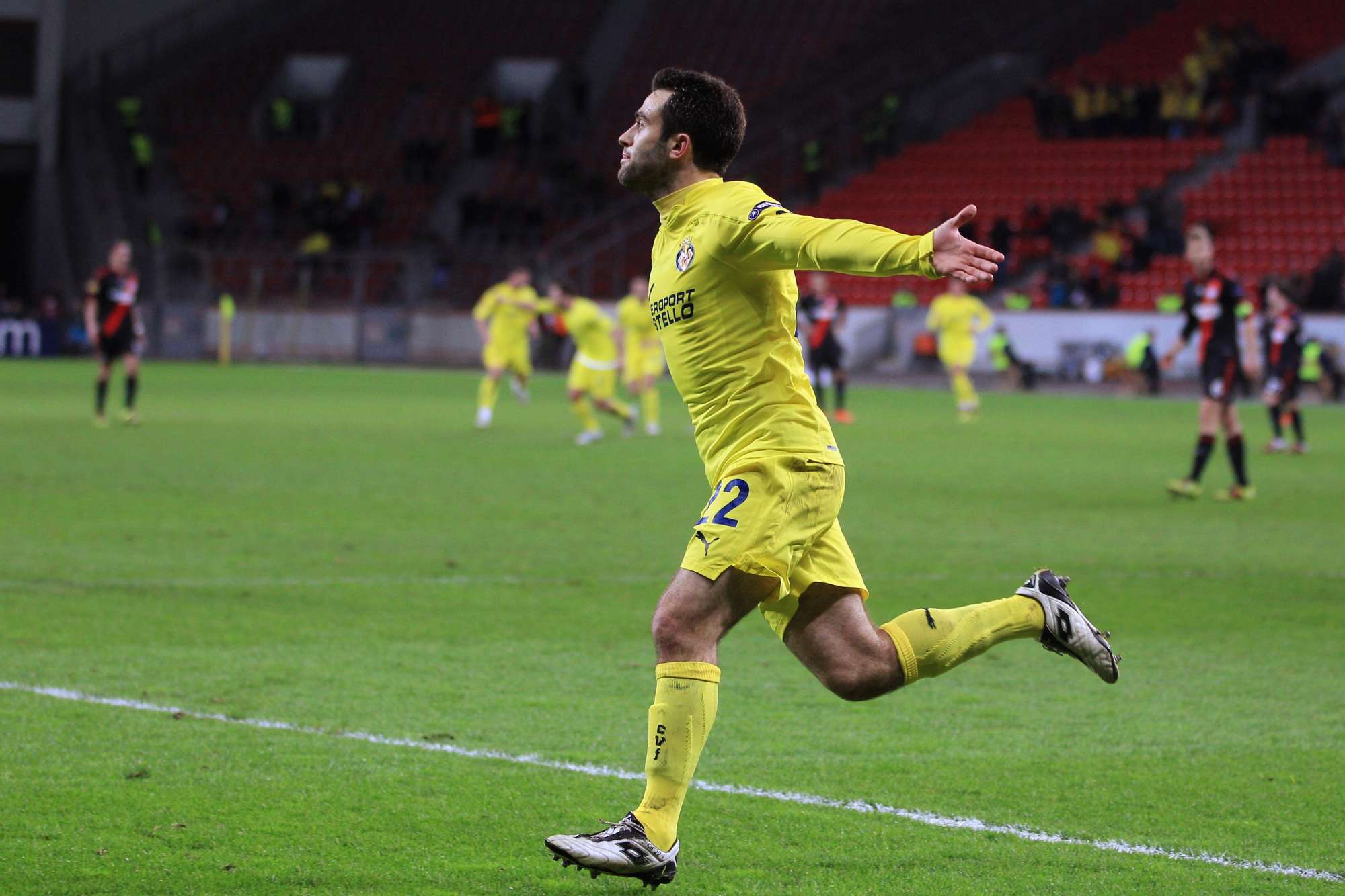 Giuseppe Rossi, qui esultante dopo un gol con la maglia del Villarreal nel 2011