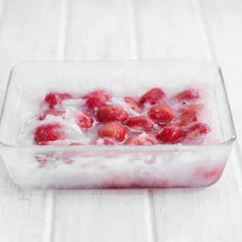 Frozen Strawberries in Syrup