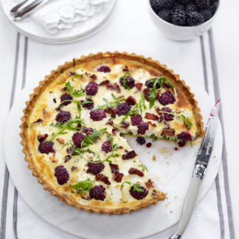 Blackberry & Goats Cheese Quiche